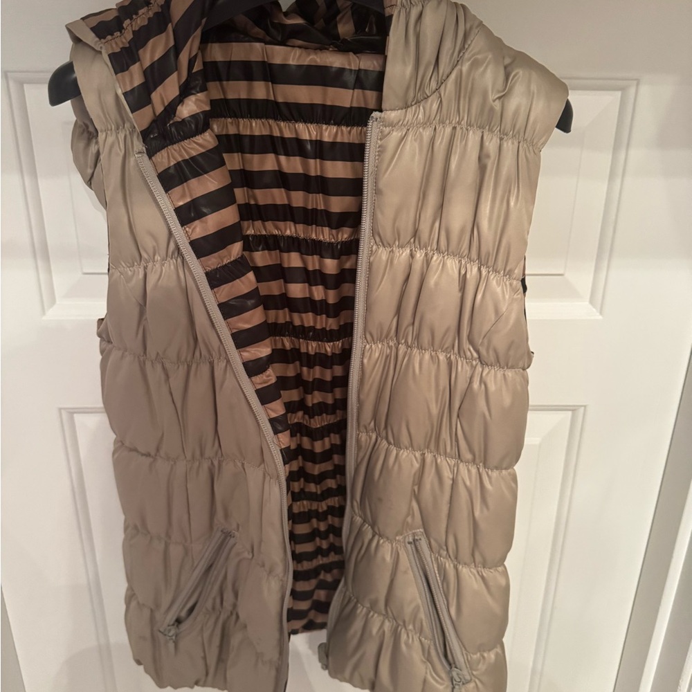 Women's Tan Puffer Vest